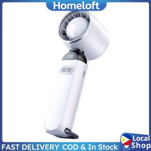 Adjustable Speed Handheld Fan with LED Digital Screen Compact Electric Fan for Home Office and Travel