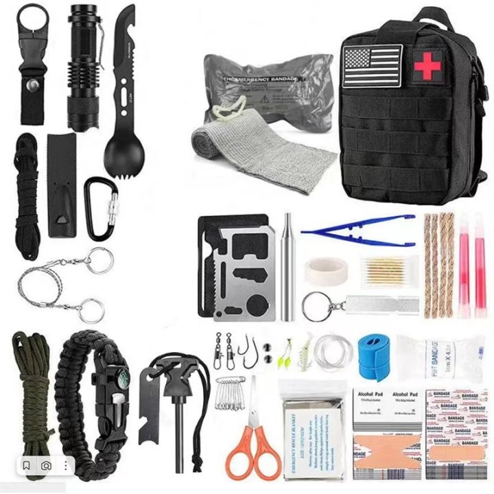 Survival gear 33 in 1 Tactical First Aid kit Outdoor survival