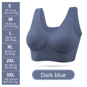 YOLO Seamless Sport Bra Double Layer Plus Size Padded Yoga Training Gym S-3XL