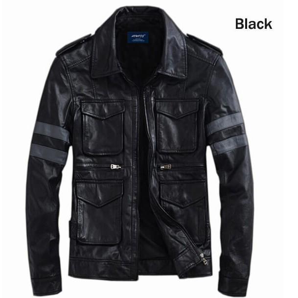 Resident Evil Leon Kennedy Casual Biker Leather Jacket Lazada
