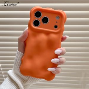 Matte Wrinkle Wave Border Case for iPhone 17 16 Pro Max Air 14 15 Plus 13 Solid Color Meteorite Pattern Frosted Soft TPU Cover
