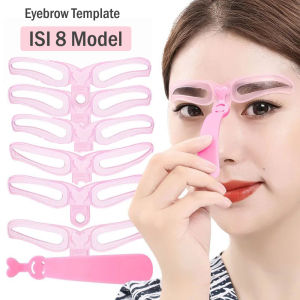 ISI 8 Model Cetakan Alis Eyebrow Template Dapat Digunakan Berulang Ulang Praktis