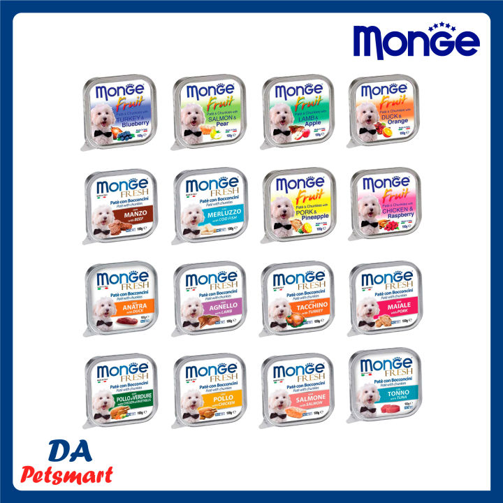 Monge Fresh / Monge Fruit Dog Canned Food / Wet Food 100gm Lazada