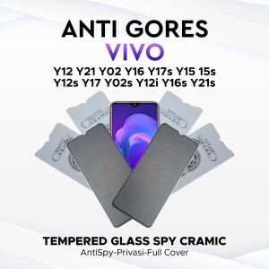 TEMPERED GLASS VIVO Y12 Y21 Y16 Y15 ANTI GORES SPY CRAMIC MATTE TERBAIK ANTI OIL HD9