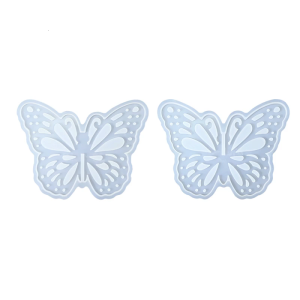 แม่พิมพ์งานฝีมือจี้พิมพ์ซิลิโคนผีเสื้อกลวงทำความสะอาดง่ายสำหรับโครงการงานฝีมือขี้ผึ้งมี4สไตล์