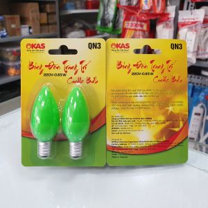 Bộ 2 bóng đèn LED quả nhót màu đỏ màu xanh lá màu vàng màu trắng đèn thờ SOPOKA