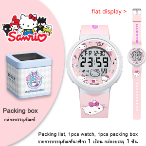 (Có hộp/42mm) Đồng hồ Sanrio Hello Kitty chính hãng 100% dành cho trẻ em và bé gái đồng hồ kỹ thuật số chống nước có đèn nền chống xước quà tặng sinh nhật thời trang quà tặng Giáng sinh Cinnamoroll Melody 8551
