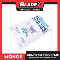 Monge Monoprotein Pate Wet Cat Food In Pouch For Kitten, Grain Free 85g (Pate Trota, Trout). 