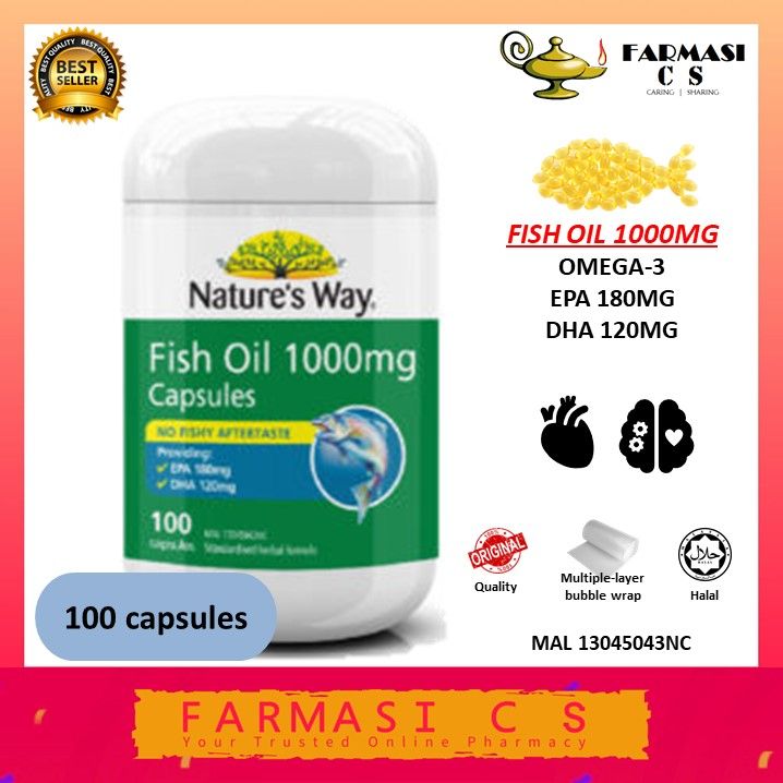 Nature's Way Fish Oil 1000mg 100 capsules EXP06/2025 [ Natures Way