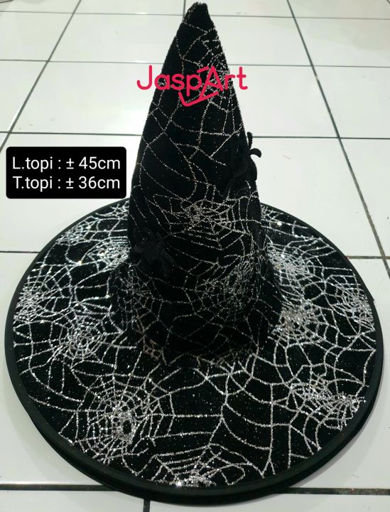 %5BBahan%20Beludru%5D%20Topi%20Penyihir%20Murah%20Motif%20Laba%20Laba%20Cosplay%20Kostum%20Halloween%20Pesta%20-%20Image%208