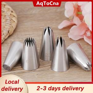 [COD] AqToCna Ship within 24 hours 5 PCs Stainless Steel Icing Piping  Pastry Nozzles Cupcake Cream Making Set