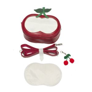 MOIRA ถุงซิปซิป Kawaii Cherry itabag พียู PU กระเป๋าตุ๊กตาผ้าฝ้าย กระเป๋าโปร่งใส กระเป๋าใส่ของ การจัดเก็บสินค้าไอดอล กระเป๋าเป้แฟชั่น สำหรับผู้หญิง
