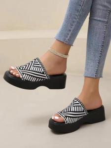 Free Shipping New One-Strap Thick-Soled Sandals – Slpers Available In Large Sizes Lightweight And Comfortable
