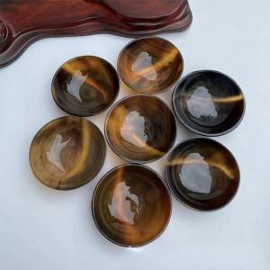 Natural Ox Horn Small Bowl Thick Horn Seasoning Dish Drinking Tea Bowl Soy Sauce Dish Multi-purpose Restaurant Tableware