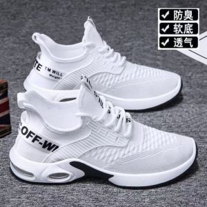 2025 Giày thể thao nam mùa xuân và mùa thu mới thoáng khí màu trắng kiểu dáng thấp buộc dây phía trước nhẹ mũi tròn [ Miễn Phí Vận Chuyển ]