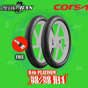 Paket Ban Motor Matic SOFT COMPOUND // CORSA R46 PLATINUM 80/80 - 90/80 Ring 14 Tubeless