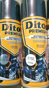 Pilok Cat Diton Premium Paket Lengkap 4 Kaleng Light Ivory Putih Gading 9115 Primer Grey 9120 White 9102 Clear Gloss 9128 400cc Pilox Paketan Cat Semprot Special Spray Paint