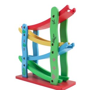 Đồ chơi xe cầu trượt 4 tầng gỗ cao cấp đồ chơi thả xe zíc zắc vui nhộn đồ chơi thông minh giáo dục cho bé