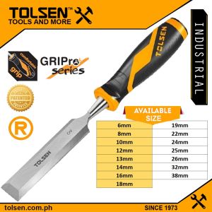 Tolsen Industrial Wood Chisel (6 | 8 | 10 | 12 | 13 | 14 | 16 | 18 | 19 | 22 | 24 | 25 | 26 | 32 | 38mm) GRIPro Series