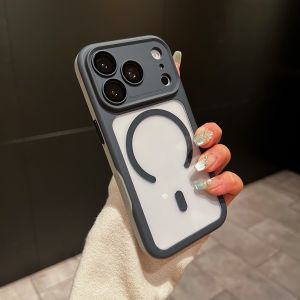 Magnetic Compatible with iPhone 17 16 15 14 13 12 Pro Max 14 15 16 Plus Case Upgraded [Full Camera Protection] [Compatible with Magsafe] Translucent Shockproof Protective Phone Cover