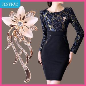 JCSYFAC  Opal Hoa Trâm Rhinestone Pha Lê Trâm Pin Wedding party phụ nữ trang sức