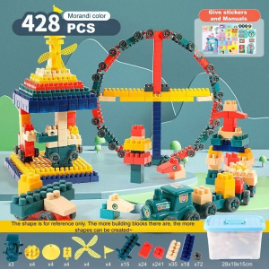 SG Bricks Stacking Toys Macaron/Morandi Castle Building Blocks Childrens educational toys