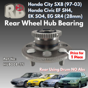 Honda City SX8 Civic EF SH4 EK SO4 EG SR4 Rear Wheel Hub Bearing Left (Kiri) / Right (Kanan) 28mm