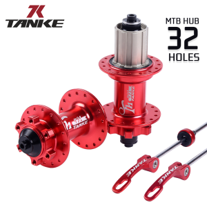 TANKE 32 Holes MTB Bike Hub Sealed Bearing 6 Paws Aluminum Alloy Disc Brake Front and Rear 135mm Quick Release/142mm Thru Alxe Bicycle Accessories Suitable for 7-12s Cassette Flywheel