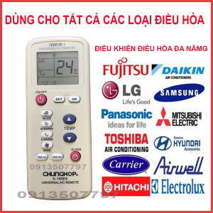 Điều khiển điều hòa máy lạnh đa năng remote máy lạnh điều hòa đa năng K100ES K1038E