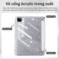 DANYCASE Y-gấp iPad Vỏ Ốp Ipad 11 A16 10 10.9 không khí 4 không khí 5 6 7 không khí 11 M2 M3 M4 không khí 13 Pro 11 13 M5 M4 Pro 12.9 3/4/5/6 7/8/9 10.2 5/6 9.7 mini 6 mini 7 A17 8.3 họa tiết ngôi sao cao cấp Acrylic trong suốt bìa với hộp đựng bút chì. 