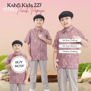 BAJU STELAN ANAK ETHICA KAHFI KIDS 227 PUNCH PAPAYA / BAJU KOKO STELAN ANAK COWOK LAKI