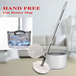 Spin Mop and Bucket Set Free Hand Wash Mop Flat Mop Single Barrel Flat Floating Rotaty Mop