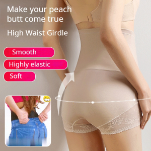 Slimming and Shaping Underwear for Women Postpartum Waist Trainer High Waisted Zipper Powerfully Lifts and Firms the Buttocks小蛮腰收腹提臀丝滑内裤