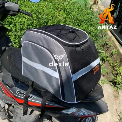 Tas Motor Sepeda Jok Belakang Touring Side Box Pannier Bag Big Besar Super Jumbo Tas Motor Tailbag Muat Helm Free rain cover By DEXLA
