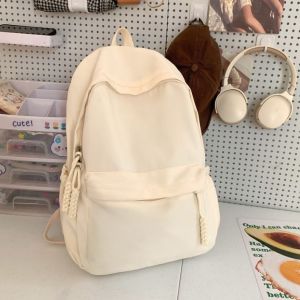 Balo Ulzzang Hàn Quốc trơn đi học đẹp rẻ cho nam nữ học sinh cấp 2 3 thời trang đơn giản cỡ lớn xinh