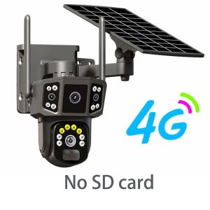 Bytebeat 12MP Solar Camera with  Dual lenses three-screen Night Color Image Solar cctv camera outdoor cctv 4G/Wifi cctv solar light outdoor waterproof solar cctv camera cctv solar connect to cellphone