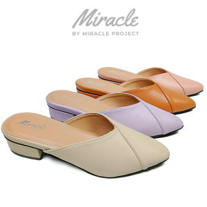Miracle By Miracle Project - MBMP - Fio Series 01 - Sepatu Sandal Wanita Hak 3 cm Selop Slip On Mules Shoes