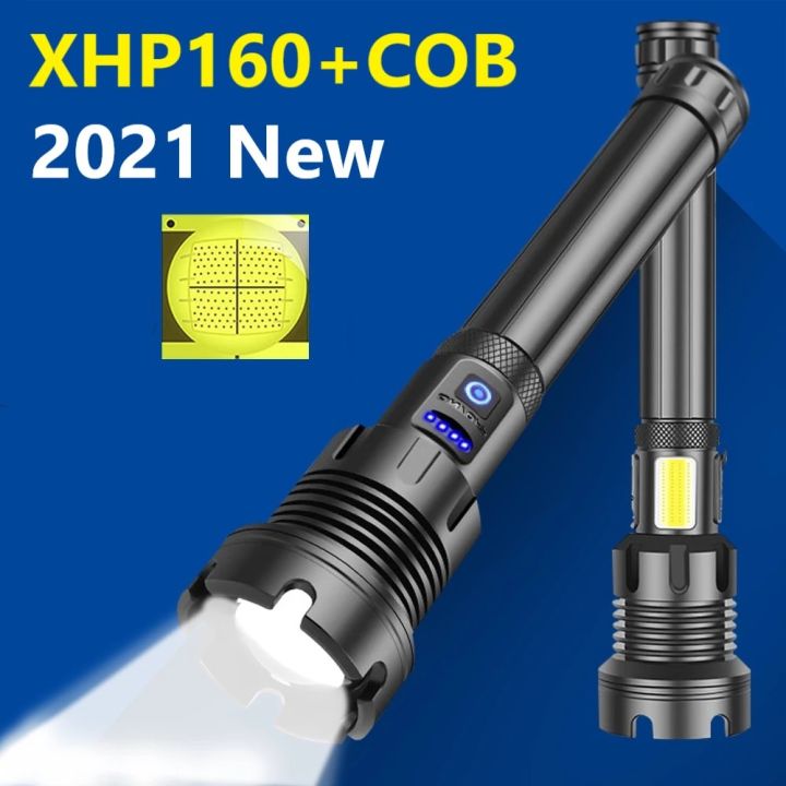 The Brightest Flashlight New Upgrade XHP160 Torch Light Powerful