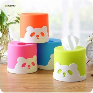 KOTAK WADAH TEMPAT TISU PANDA bulat/kotak TEMPAT TISSU / TISSUE MURAH SERBAGUNA