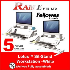 Fellowes Lotus™ Sit-Stand Workstation - White