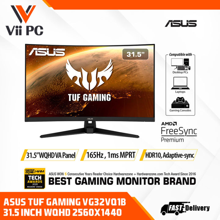 ASUS TUF Gaming VG27WQ - Ecran PC Gamer Esport 27 WQHD - Dalle VA incurvée - 165Hz - 1ms - 16 ASUS TUF Gaming VG27WQ - Ecran PC Gamer Esport 27 WQHD - Dalle VA incurvée - 165Hz - 1ms - 16