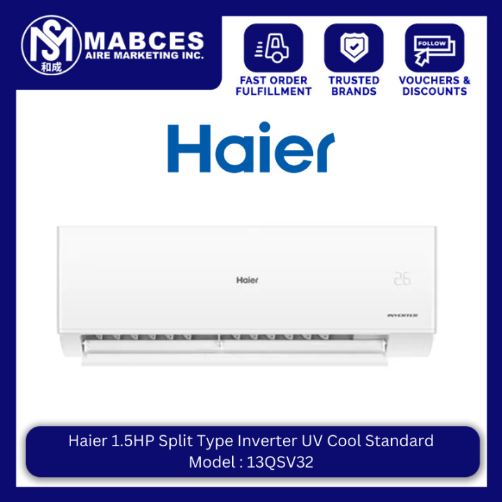 Haier 1.5HP Split Type Inverter HSU 13QSV32 Local Manufacturer Warranty Ac Hsu 13Qsv32 Air Conditioner Lazada Lazada PH