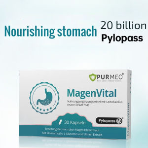 Purmeo Gut Health Probiotics 30 Capsules - Contains PyloPASS Lactobacillus Reuteri for Digestive Health Support