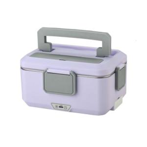 เครื่องอุ่นอาหารไฟฟ้า220Vเครื่องทำกล่องข้าวกลางวันสแตนเลสพกพาได้สำหรับรถยนต์บ้านกล่องข้าวทำความร้อน