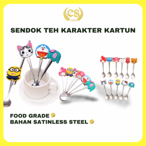 SENDOK TEH KARAKTER MOTIF KARTUN ANAK LUCU