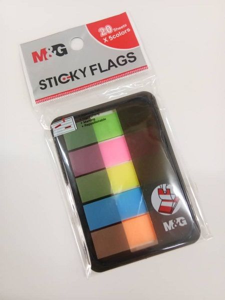 M&G YS-96 Sticky Flags 5 color x 20 sheets (40x10mm) | Lazada