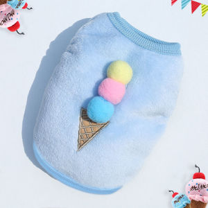 DY Loving Hot Sale Puppy Vest Soft Fleece Cute Strawberry Ice Cream Doraemon Cosplay Warm Kitten Clothes