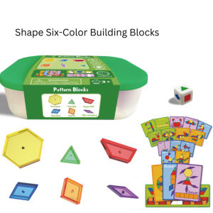 MALOTOYS - Shape Pattern Blocks Plaking Geometry Pattern 6 Colors Bentuk Geometri Building Blocks Mainan Balok Aktivitas Edukasi Anak Alat Bantu Belajar Mengajar Malo Toys