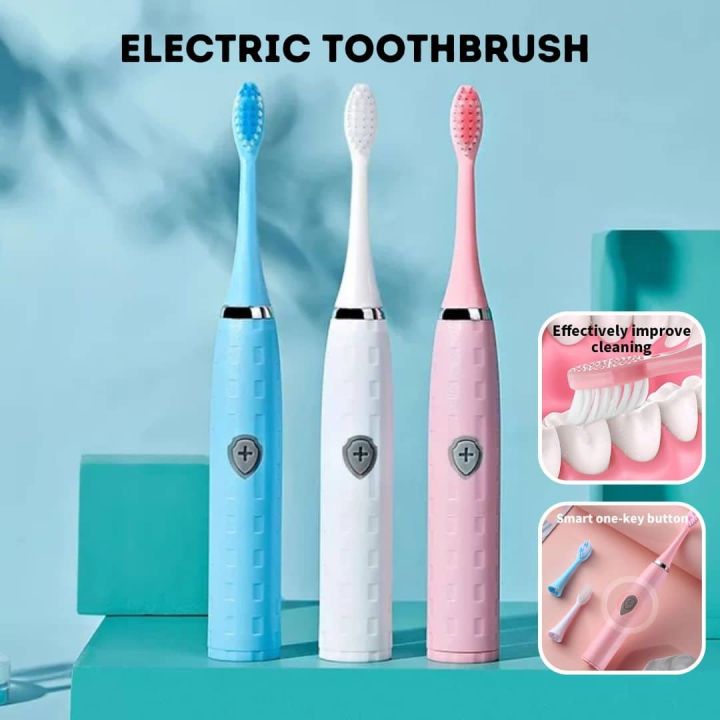 Electric Battery Toothbrush WaterProof with Battery&Head Wireless Oral