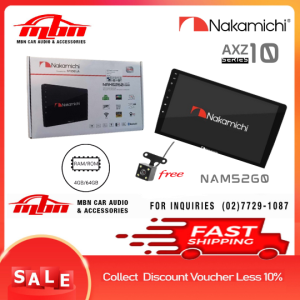 Original Android Head Unit 10" Nakamichi HD Android Multimedia Receiver Screen 4gbRam + 64gb Storage NAM5260AXZ10 Android Car Car Stereo with Rear Camera